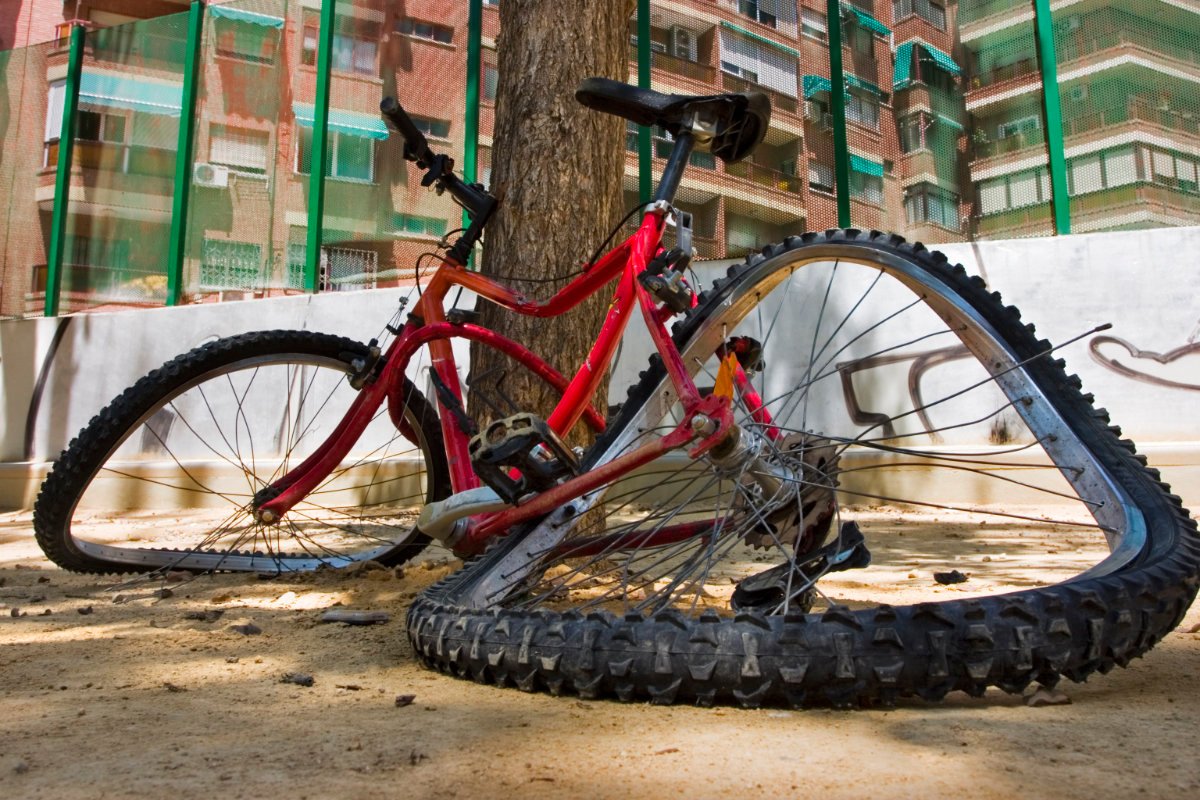 damaged bicycle