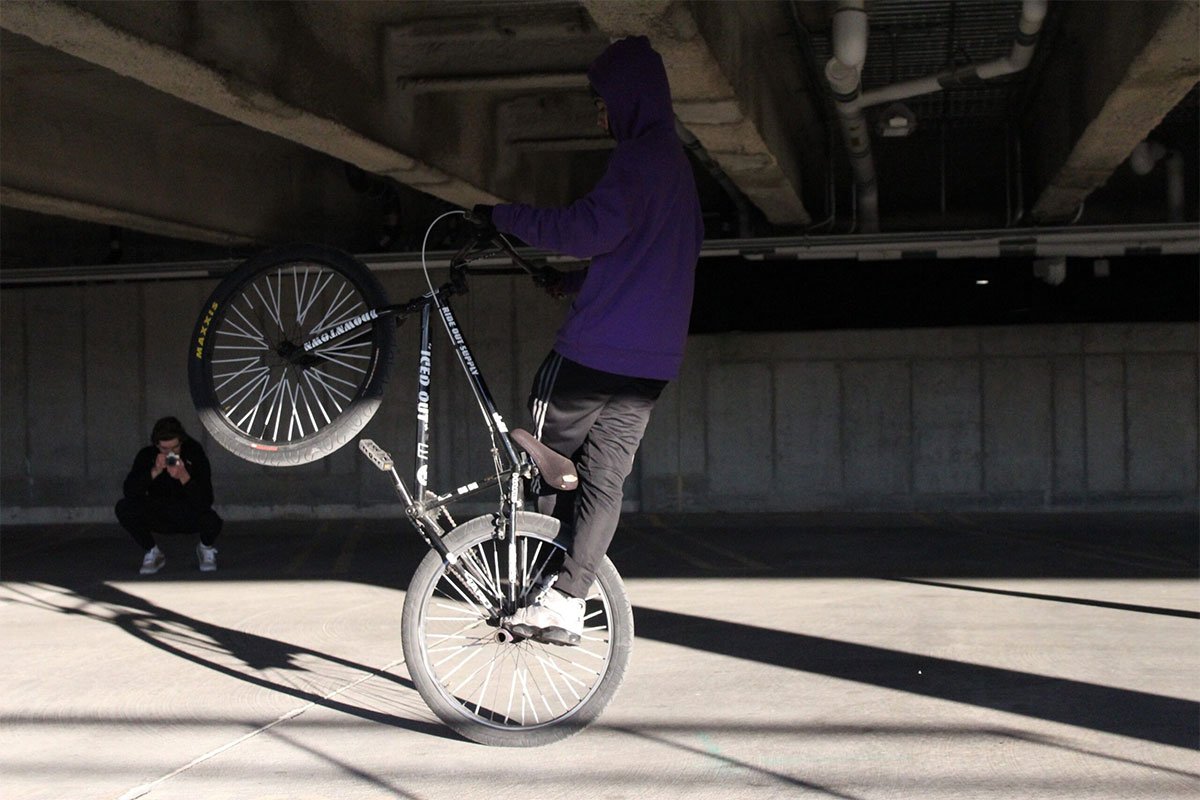 bunny hop on a bike