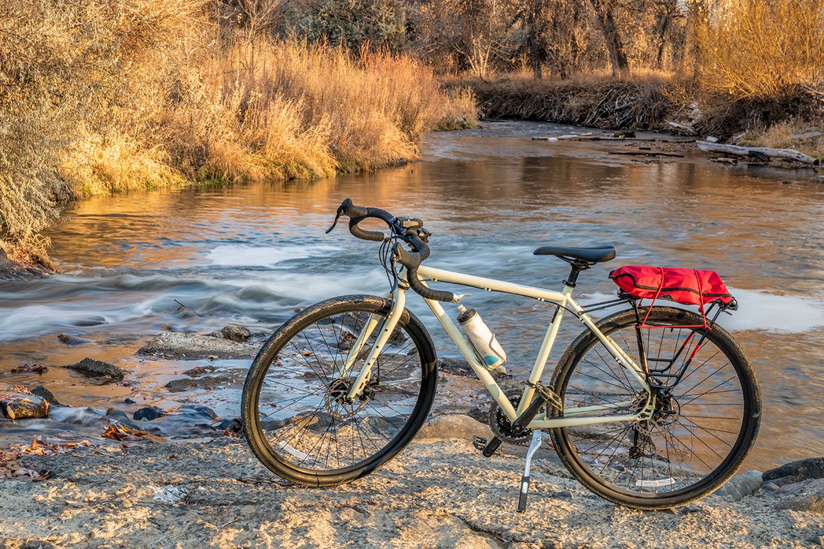old road bike with kickstand